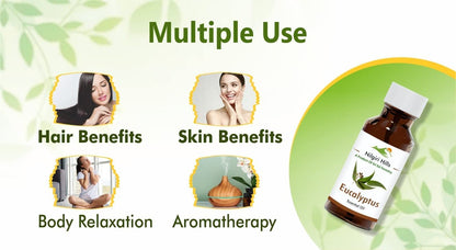 Eucalyptus Essential Oil (Nilgiri) - Therapeutic Grade SRI SAI FORESTRY