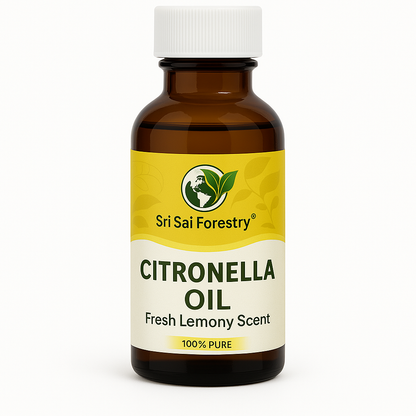 Nilgiri Hills Citronella Oil for Natural Hair Care, Oily Skin Treatment & Aromatherapy SRI SAI FORESTRY