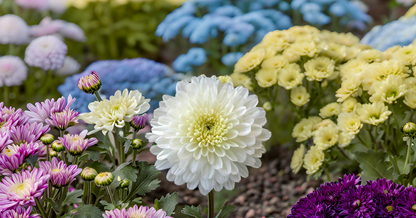 Yellow Chrysanthemum (Sevanti, Shevanti) Flower Seeds Pack + Coco Coir (2 Disc) Ideal for Seed Germination for Home Garden SRI SAI FORESTRY