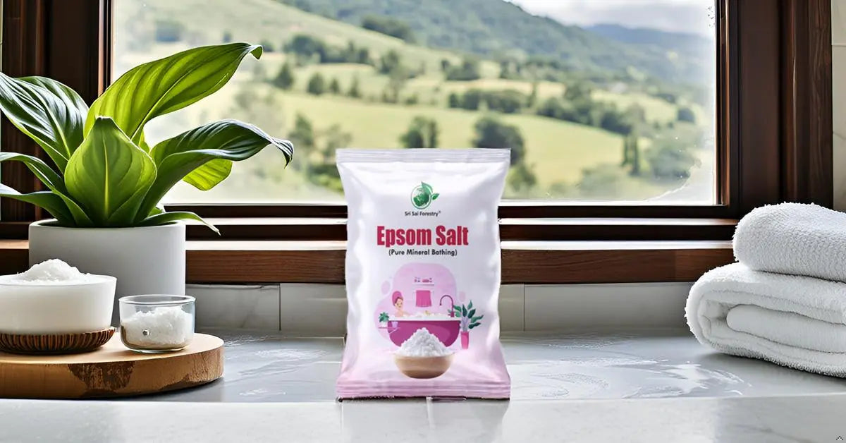 Epsom Bath Salt Crystals, Muscle & Pain Relief for Aches, 100% Pure Magnesium Sulphate Granules SRI SAI FORESTRY