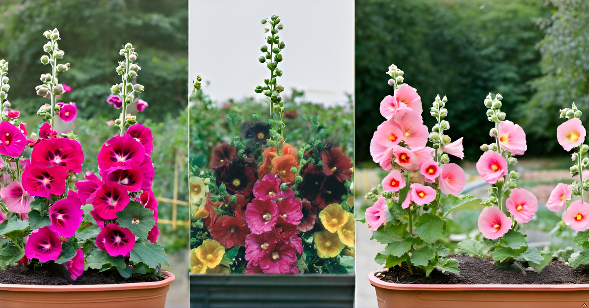 Hollyhock Flower Seeds – Mixed Color Blooms for Your Home Garden, Terrace & Balcony SRI SAI FORESTRY