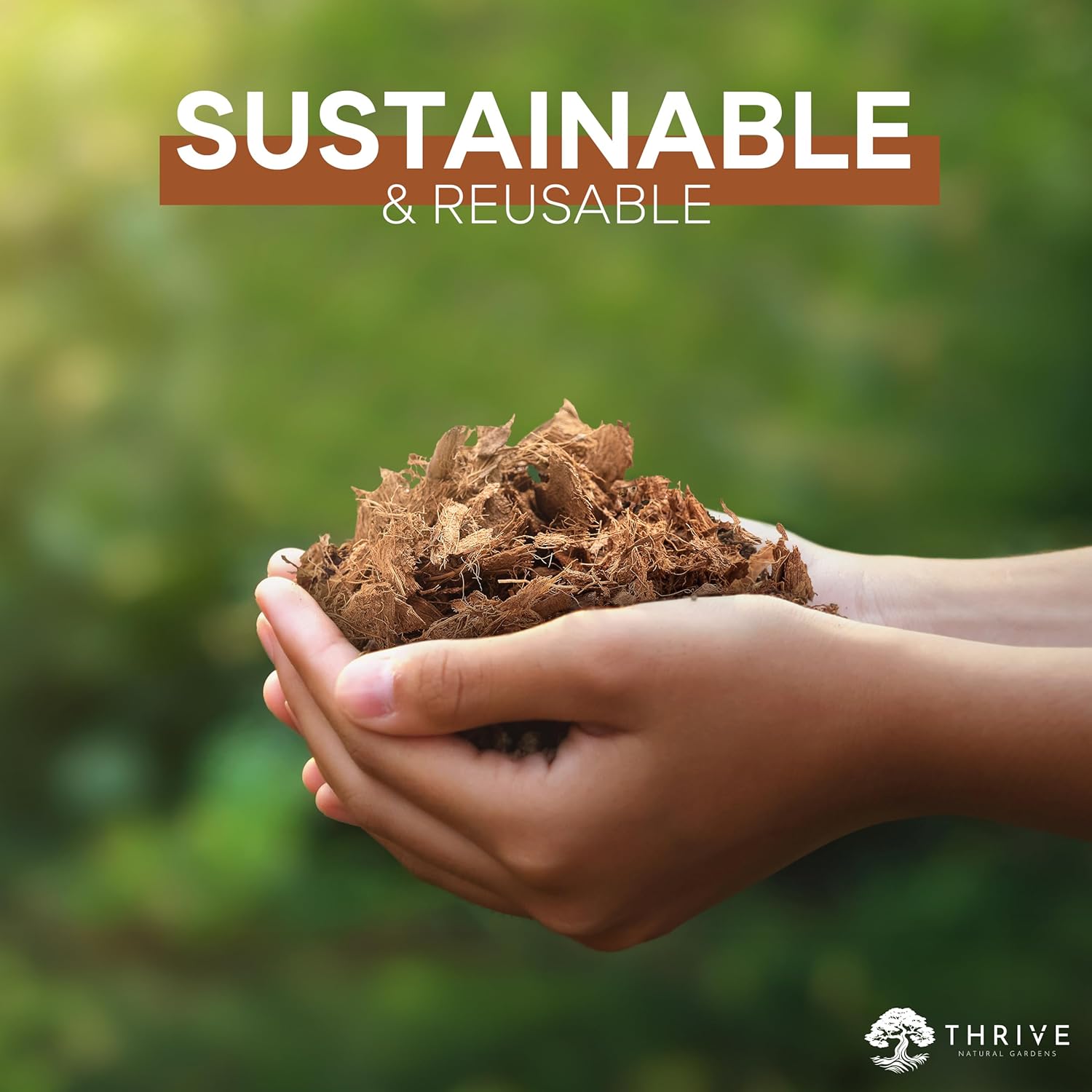 Coconut Husk Coco Chips for Plants Sustainable Soil Enhancer, Mulch for Gardening, Moisture Retention & Soil Aeration, Perfect for Potting Mix SRI SAI FORESTRY