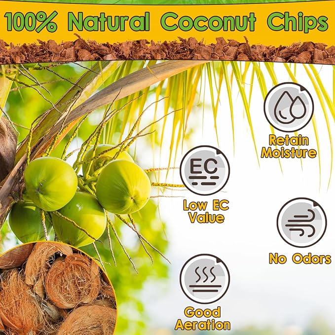 Coconut Husk Coco Chips for Plants Sustainable Soil Enhancer, Mulch for Gardening, Moisture Retention & Soil Aeration, Perfect for Potting Mix SRI SAI FORESTRY
