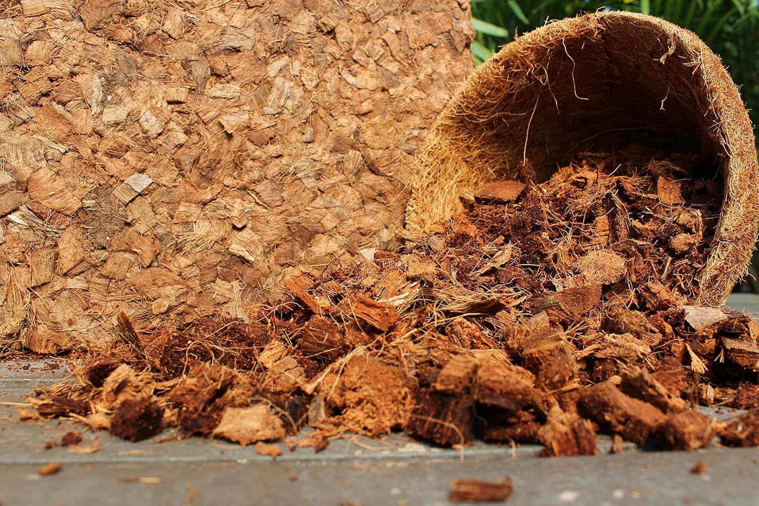 Coconut Husk Coco Chips for Plants Sustainable Soil Enhancer, Mulch for Gardening, Moisture Retention & Soil Aeration, Perfect for Potting Mix SRI SAI FORESTRY