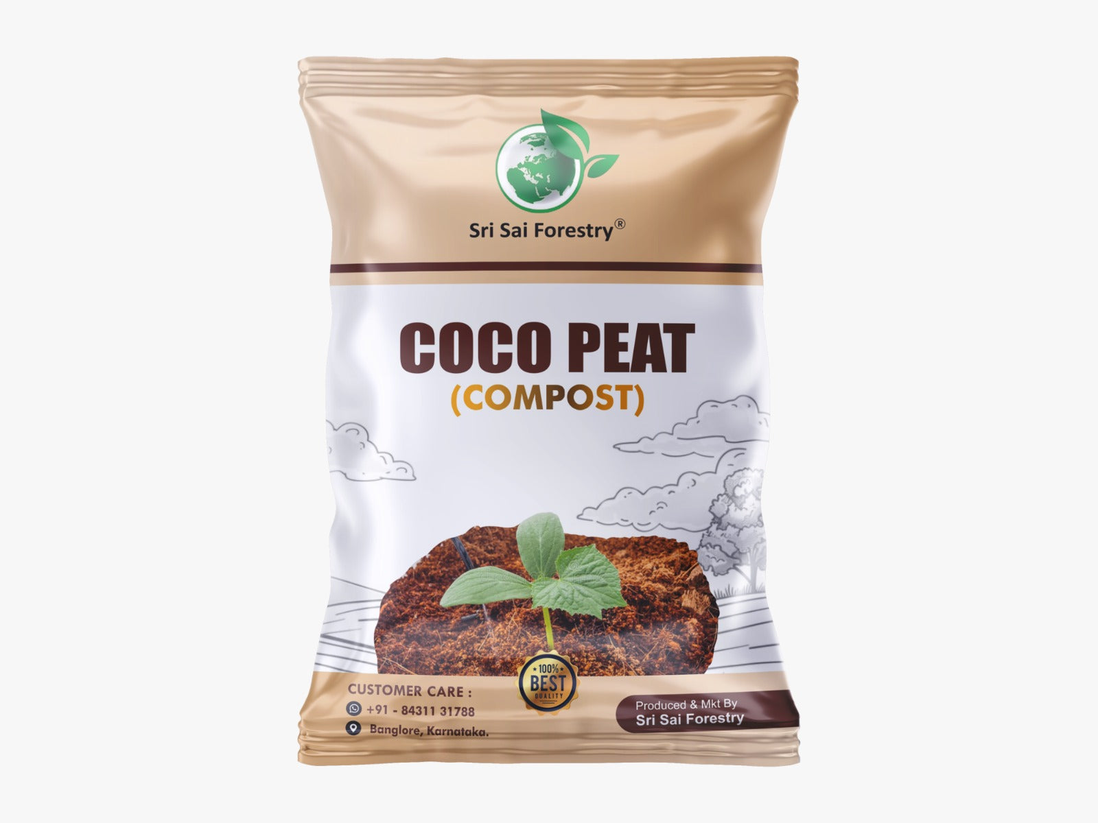 Cocopeat Growing Medium Ready-to-Use Potting Mix for Seedlings & Potted Plants SRI SAI FORESTRY