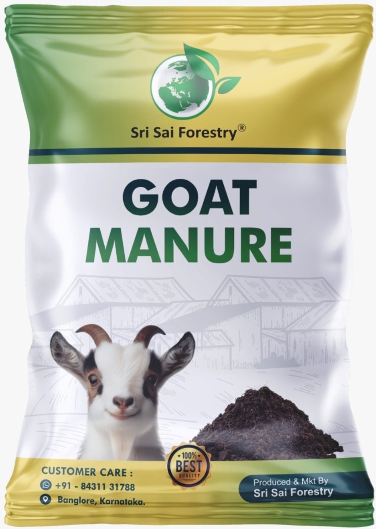 Organic Goat Manure for Gardening, Premium Nutrient Booster, Vibrant Plant Growth SRI SAI FORESTRY