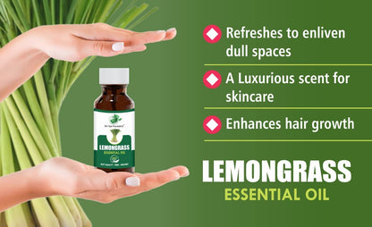 Nilgiri Hills 100% Pure Lemongrass Essential Oil, 100ml | Lemongrass Oil for Home Fragrance SRI SAI FORESTRY