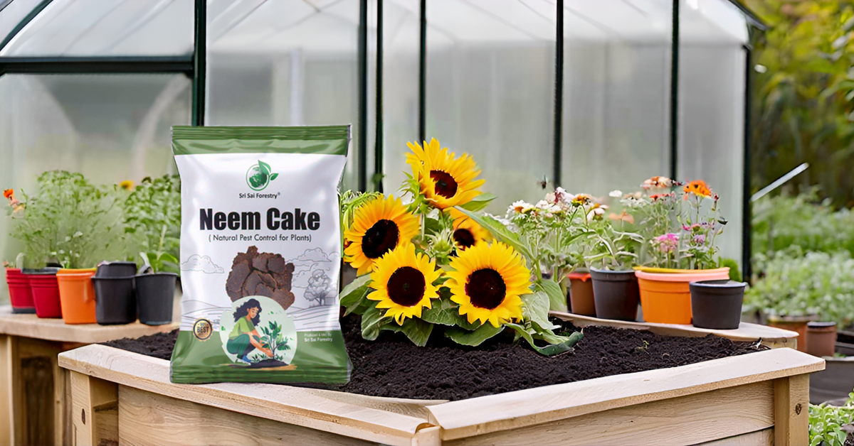 Neem Cake Powder for Plants – Organic Soil Enhancer, Natural Pest Control, Rich in Nitrogen, Phosphorus & Potassium for Healthier Growth – Neem Cake Fertilizer SRI SAI FORESTRY