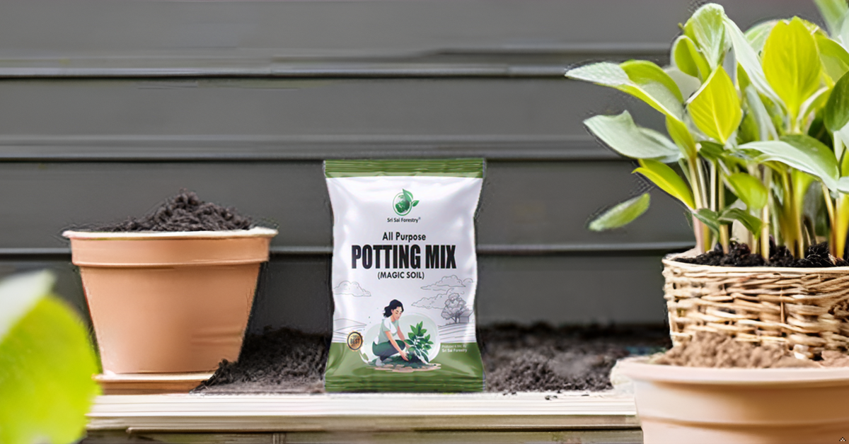 Organic Potting Soil Mix for Plants Home Garden| Ready to use Potting Mix Made with Vermicompost - Cocopeat - NeemCake - Red Soil - River Sand - Bone Meal - Natural Green Manure SRI SAI FORESTRY