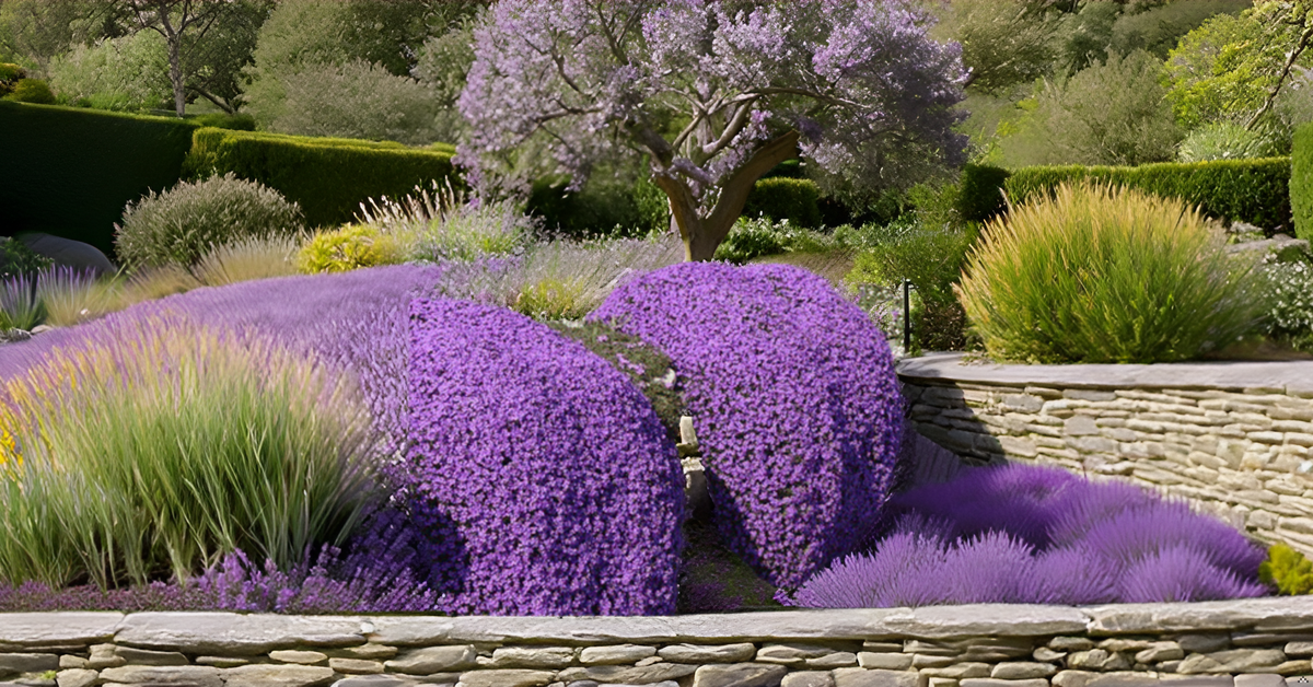 RockCress Cascade Purple Blue Ground Cover Flower Seeds SRI SAI FORESTRY