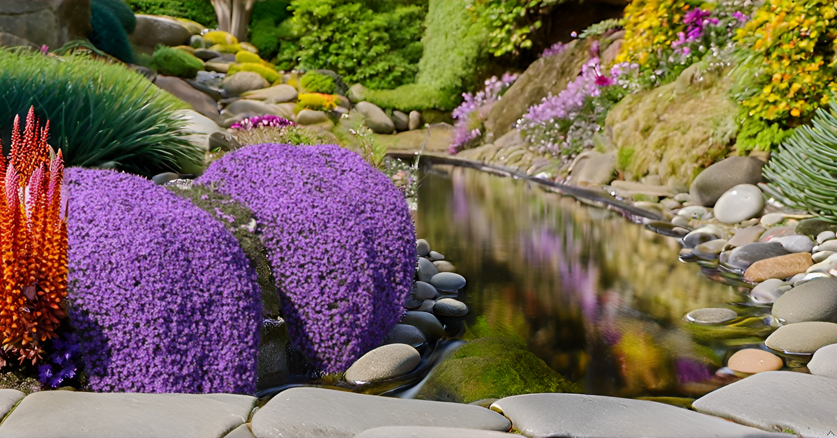 RockCress Cascade Purple Blue Ground Cover Flower Seeds SRI SAI FORESTRY