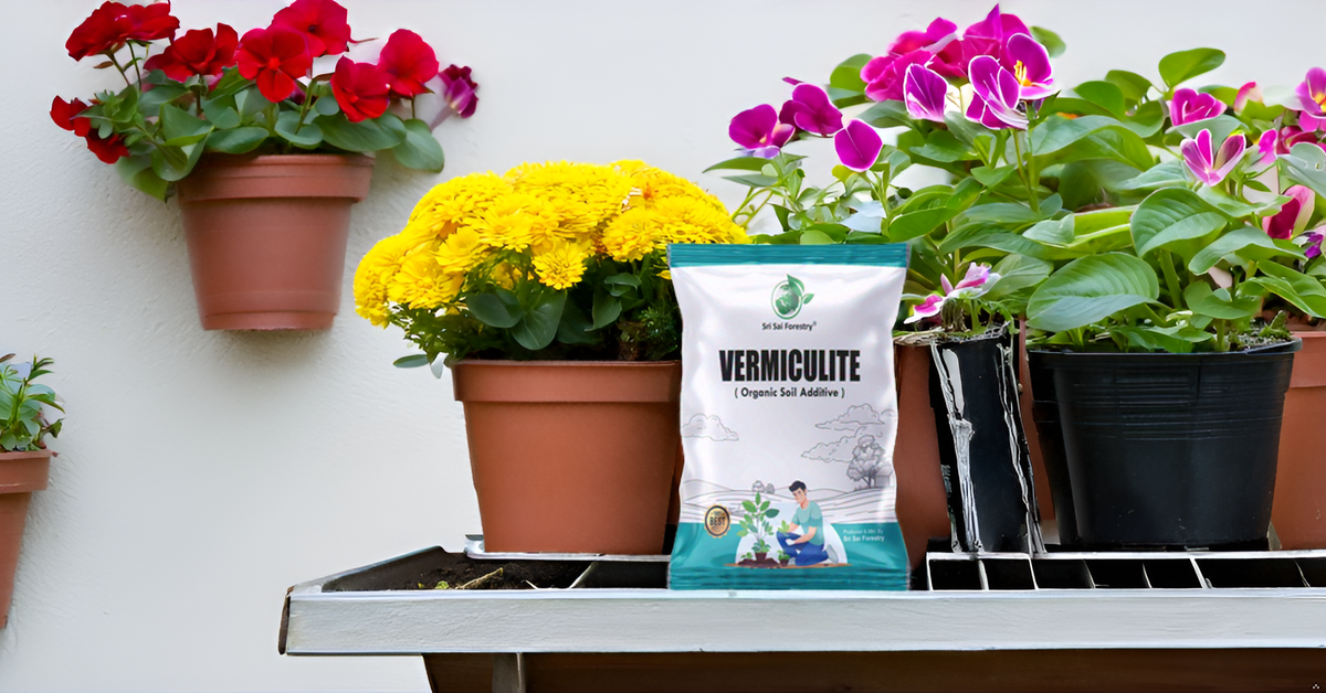 Vermiculite for Gardening & Hydroponics | 100% Natural, Non-Toxic & Chemical-Free | Improves Soil Aeration, Drainage, & Water Retention | Ideal for Potting Mix, Seed Starting SRI SAI FORESTRY