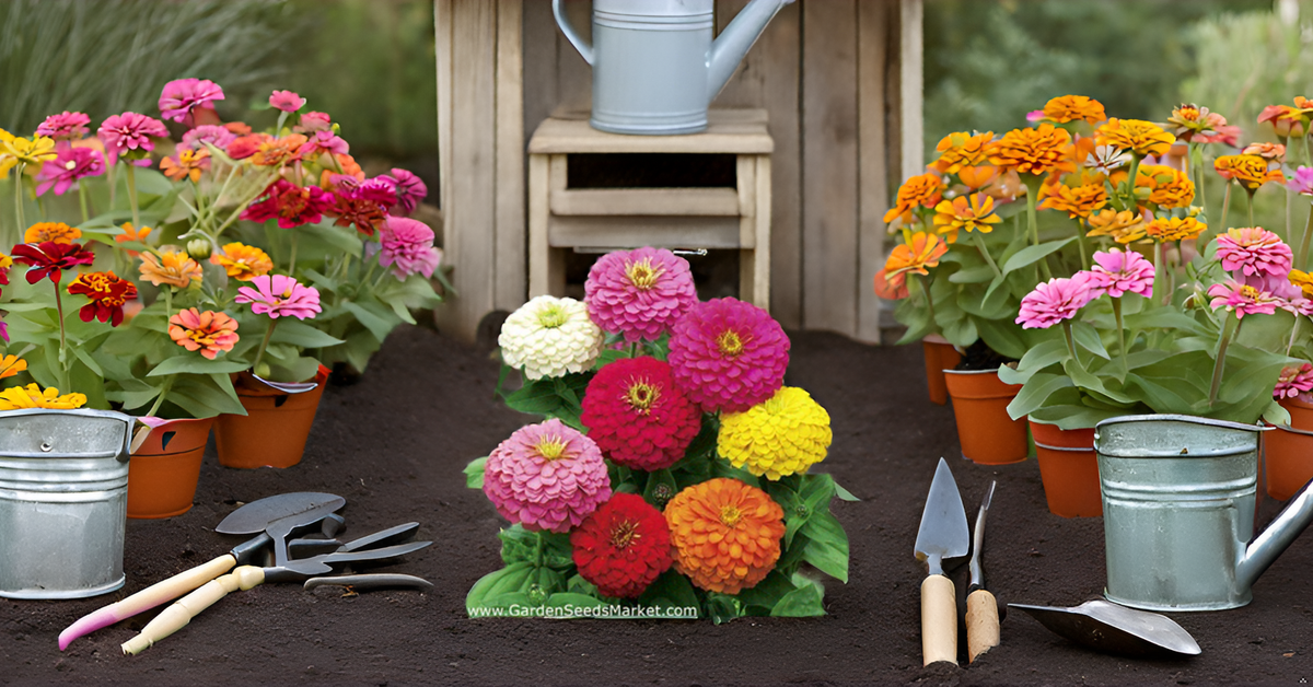 Zinnia Mixed Hybrid Seeds – Vibrant, Long-Lasting Blooms for Garden, Balcony & Containers SRI SAI FORESTRY